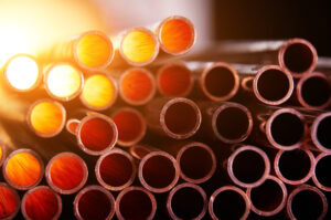 Custom copper tubing with precision bending by Morton Industries.